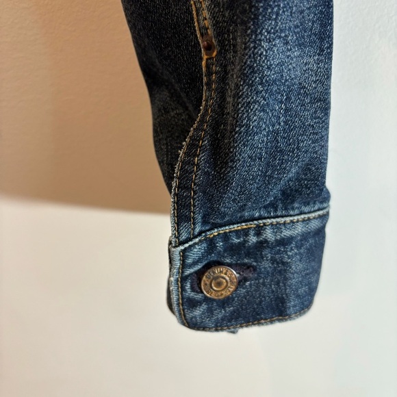 DENIM & SUPPLY Sz S Jean Jacket Floral Embroidery Distressed 100% Cotton Pockets - Picture 5 of 10